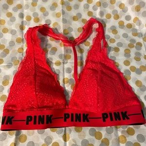 PINK red Bralette NEVER WORN! NWT